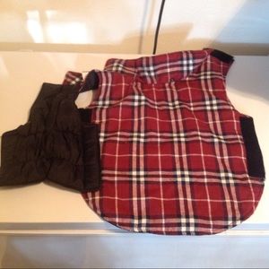 Dogs quilted flannel coat.